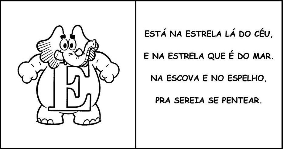 Vogais com textos da Turma da Mônica