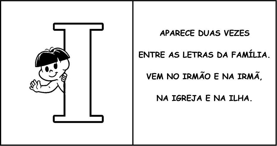 Vogais com textos da Turma da Mônica