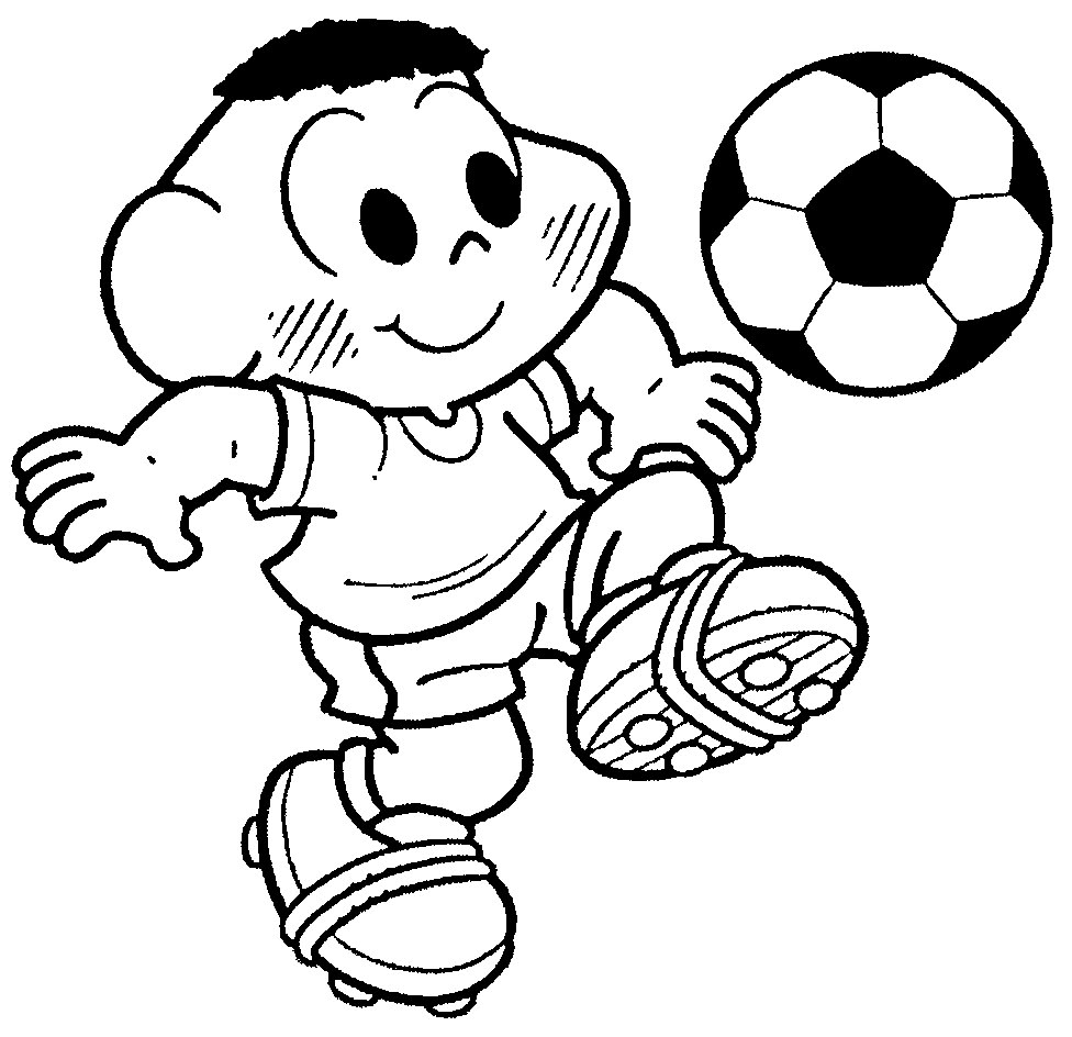 Desenhos para Colorir Copa do Mundo e a Turma da Mônica