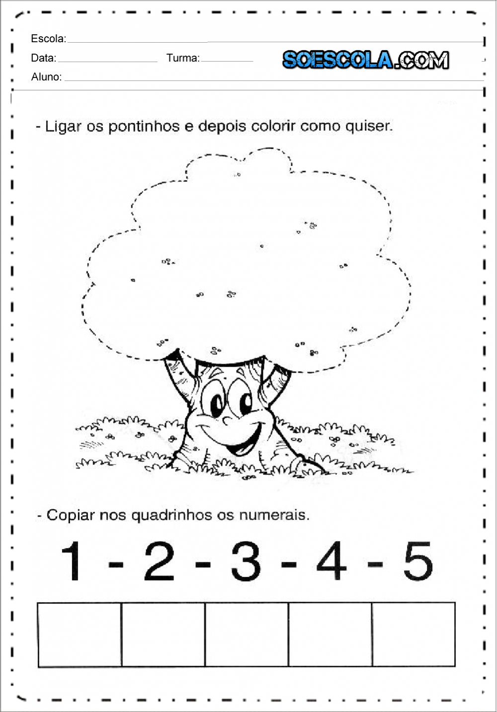 Atividades de Matemática arvore