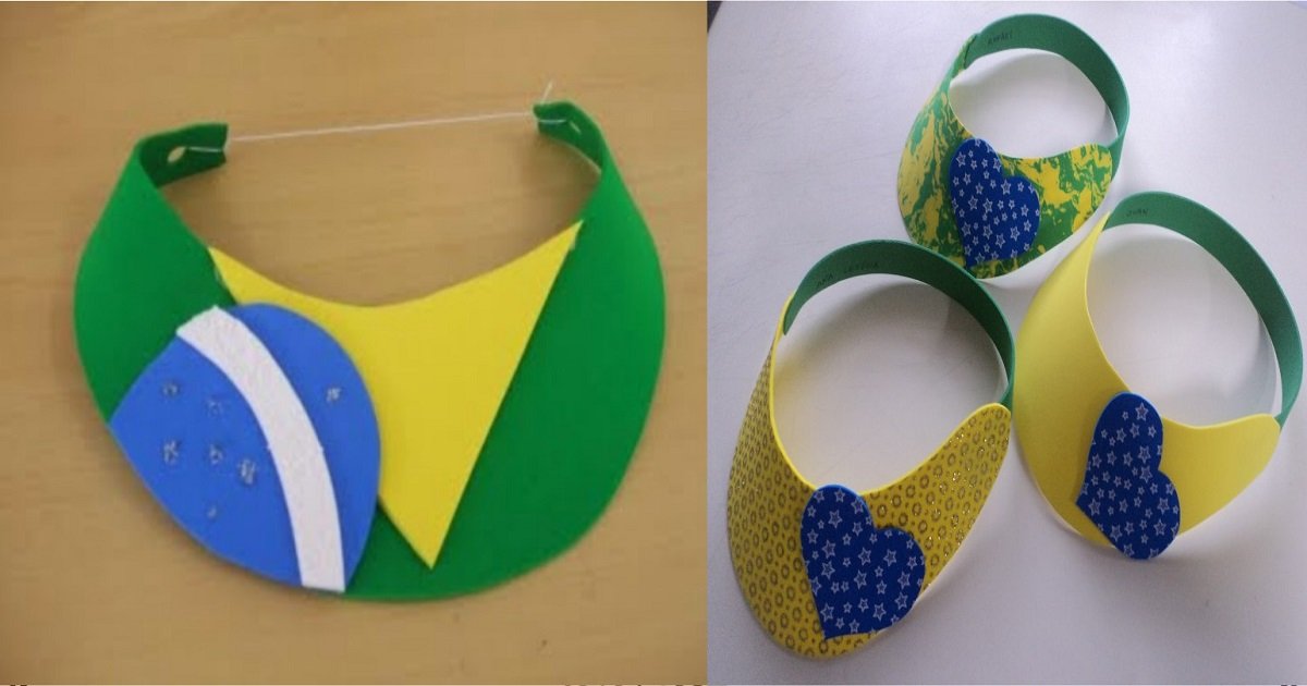 Viseira Do Brasil Colorida Para Imprimir - RETOEDU