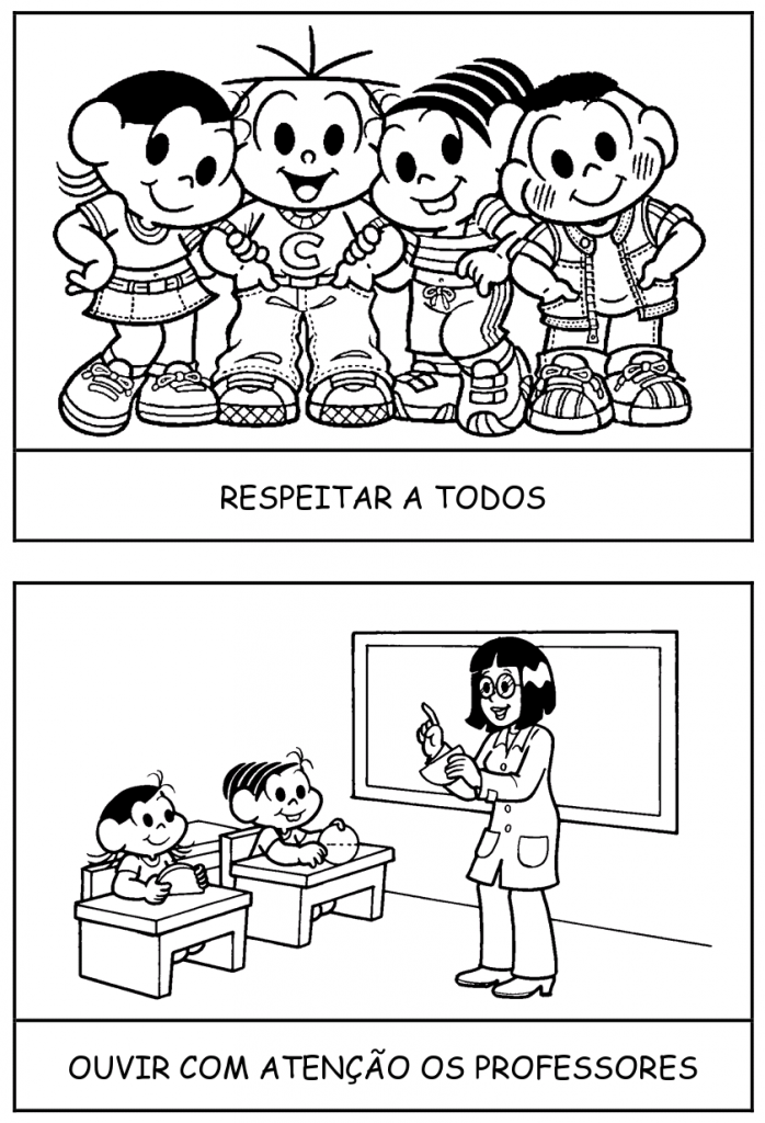 atividade da Mônica para pintar - Educação Infantil