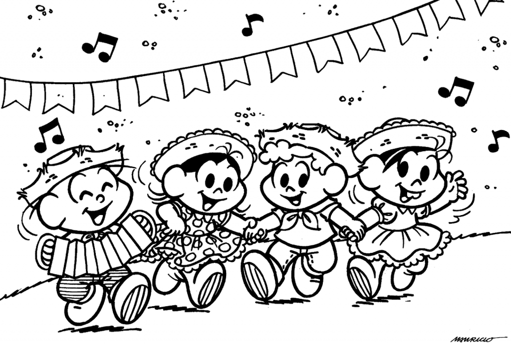 Desenhos para colorir de Festa Junina