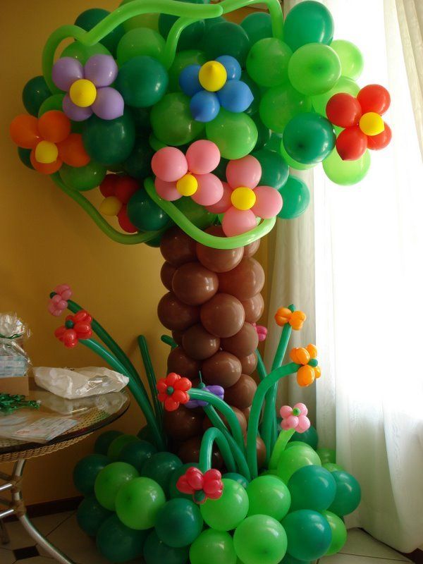 Ideias de Árvores com Balões para o Dia da Árvore