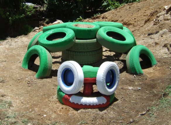 Ideias de Brinquedos reciclados com pneus