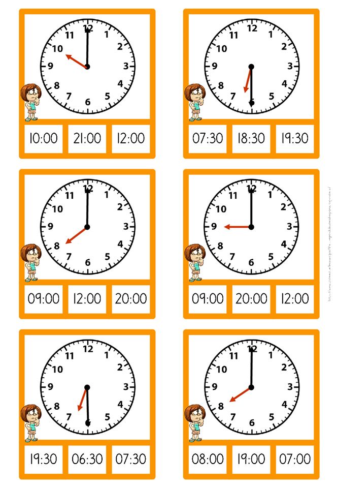 Só Escola - Atividades de Matemática para Imprimir - Horas