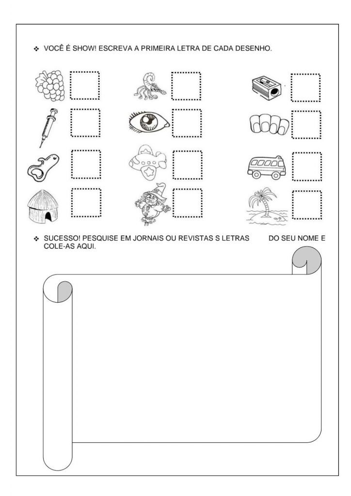 Atividades Educação Infantil: Para imprimir - Folha 02