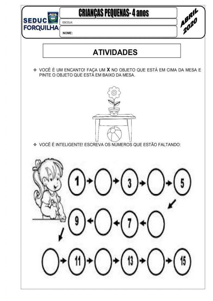 Atividades Educação Infantil: Para imprimir - Folha 05