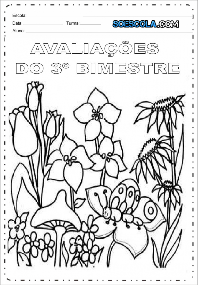 Capas de Avaliação 3 Bimestre - SÓ ESCOLA