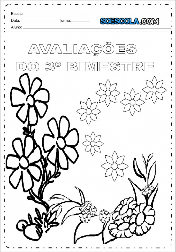 Capas de Avaliação 3 Bimestre - SÓ ESCOLA