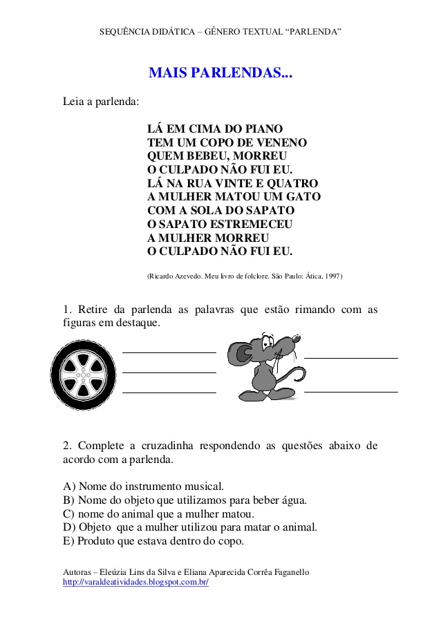 Folhas de Atividades Didáticas para Imprimir - Exercícios com