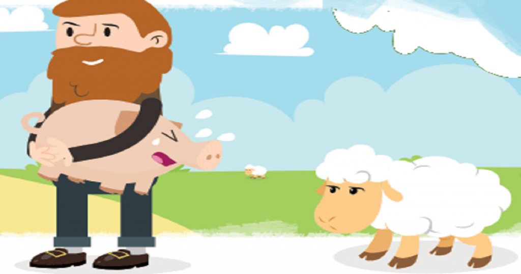 O Porco e a Ovelha. Parlenda para crianças.