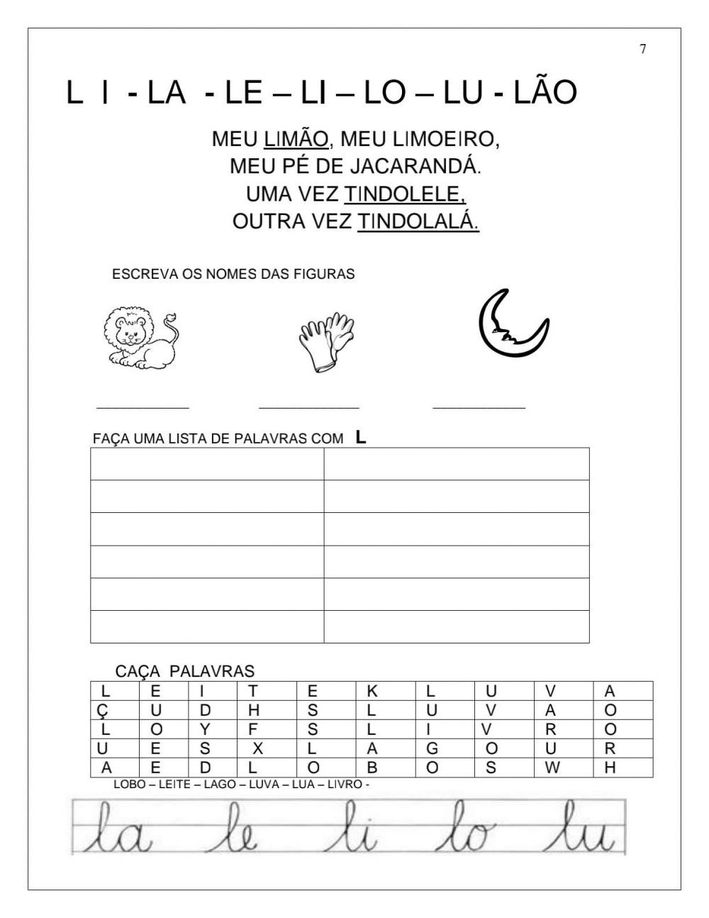 Apostila de alfabetização silábica em PDF - SÓ ESCOLA