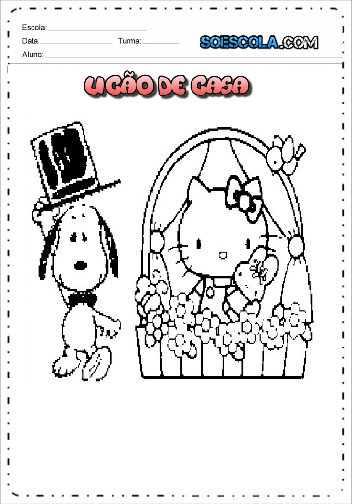 Capa de Lição de Casa para imprimir e colorir - Folha 03
