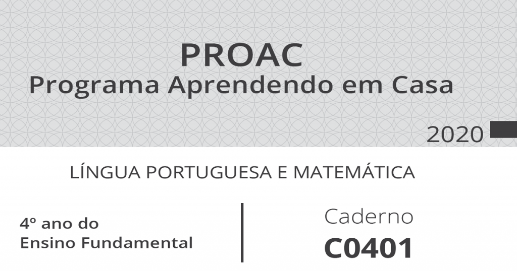 Caderno de Atividades Português e Matemática 4 ano