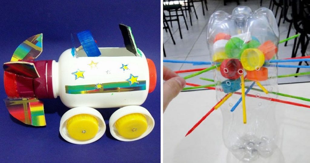 Ideias de Brinquedos de Garrafa PET Reciclados