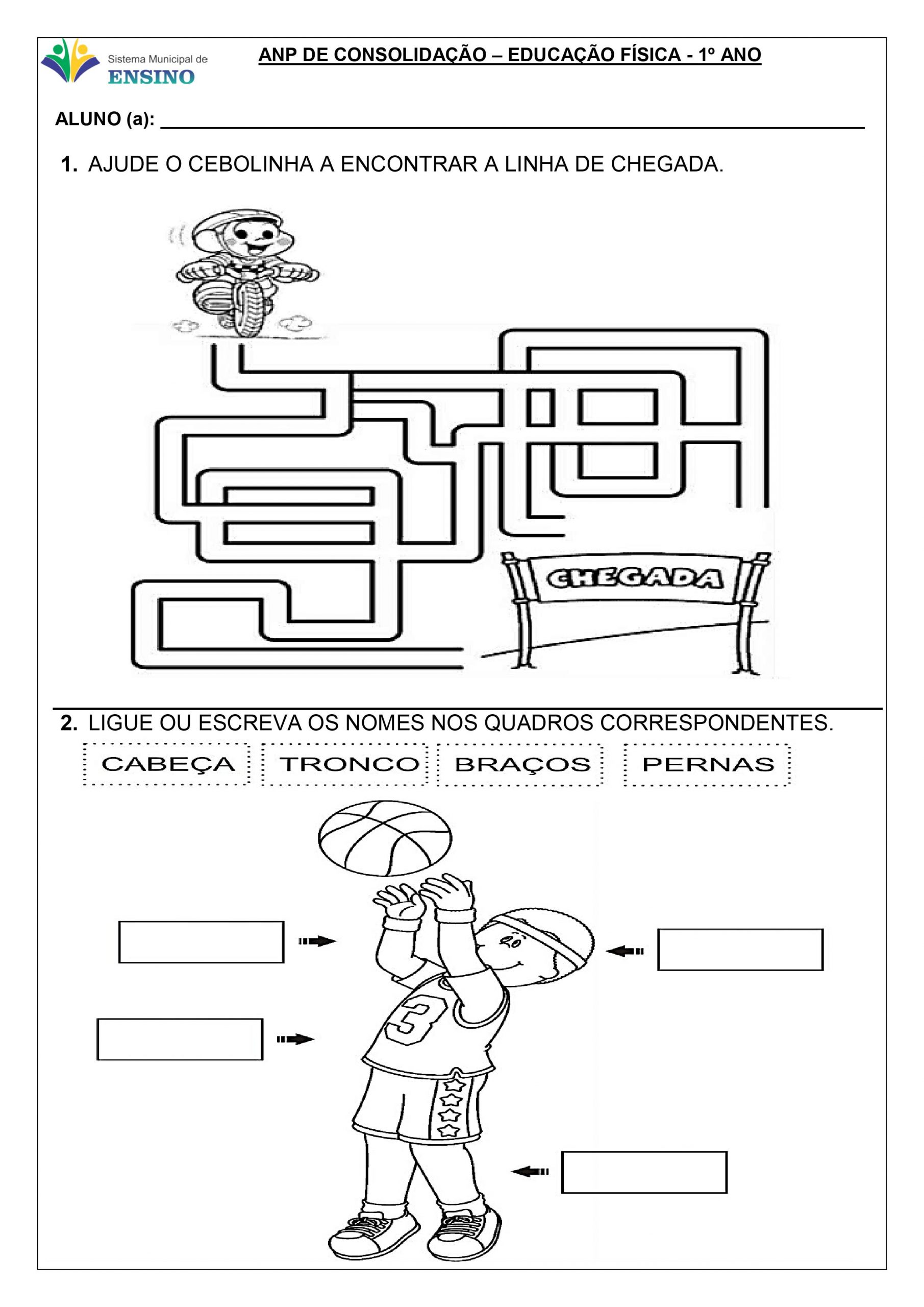 Atividades de educação física para imprimir - Artesanato Passo a