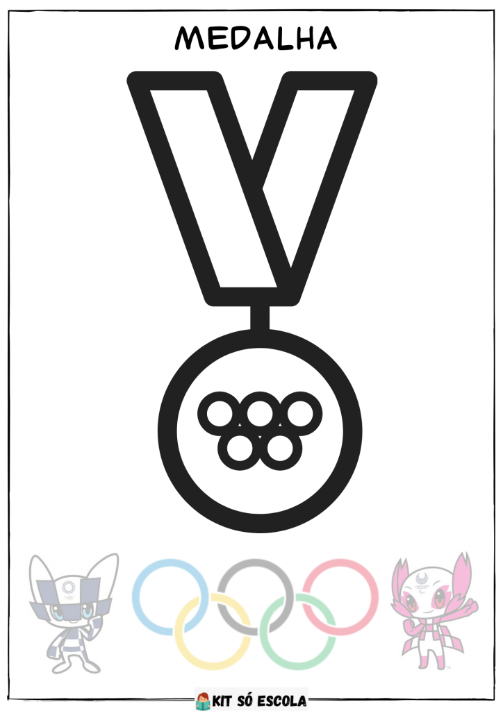 Desenhos sobre as Olimpíadas - Para colorir: Medalha