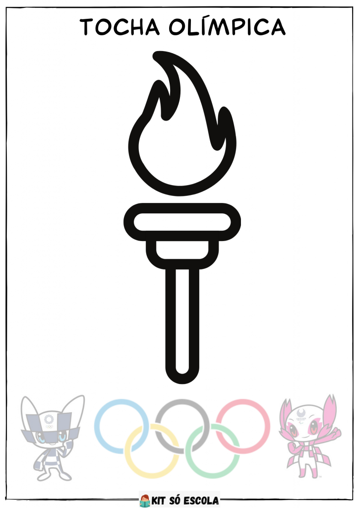 Desenhos sobre as Olimpíadas - Para colorir: Tocha