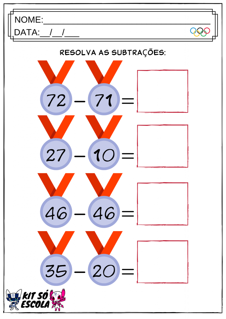 Atividades de Matemática (Olimpíadas) de Multiplicação: Tabuada do 05 — SÓ  ESCOLA