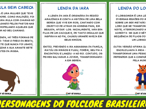 Textos para Imprimir: Personagens do Folclore brasileiro (Mitos e Lendas)