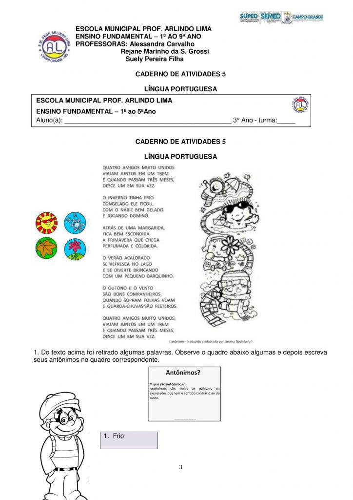 Apostila de matemática para o 3º ano (ATUALIZADA)