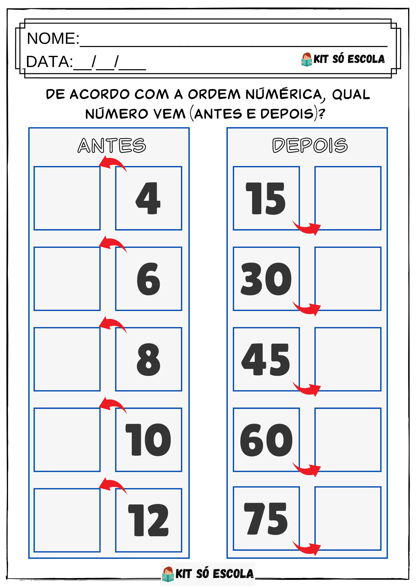 Pacote Matemático 2  Atividades de Alfabetização Matemática