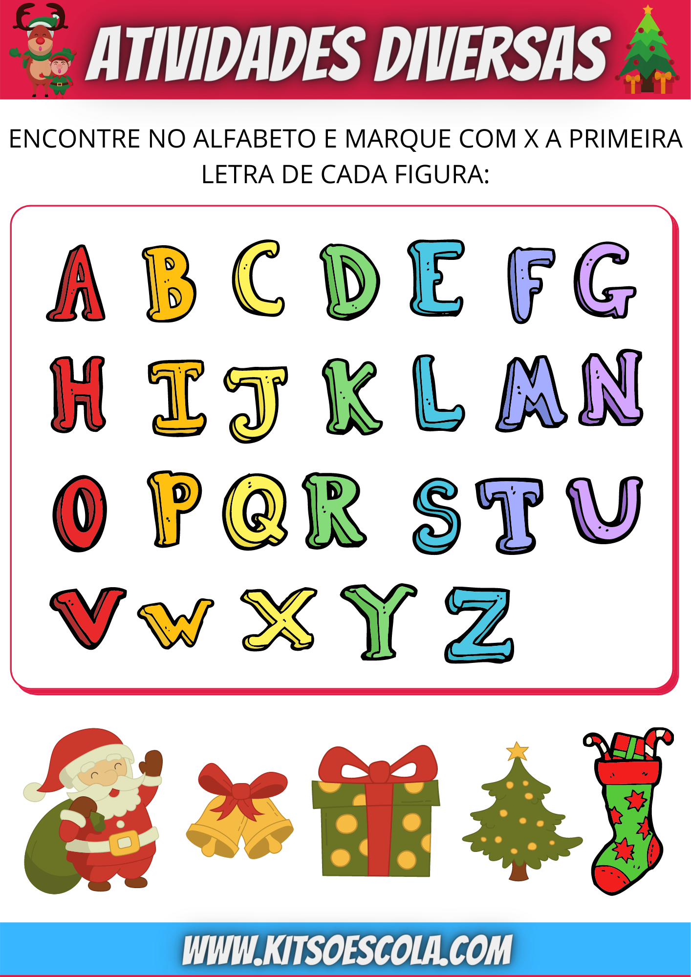 Alfabeto Personalizado Natal 1  Letras de natal, Natal, Alfabeto