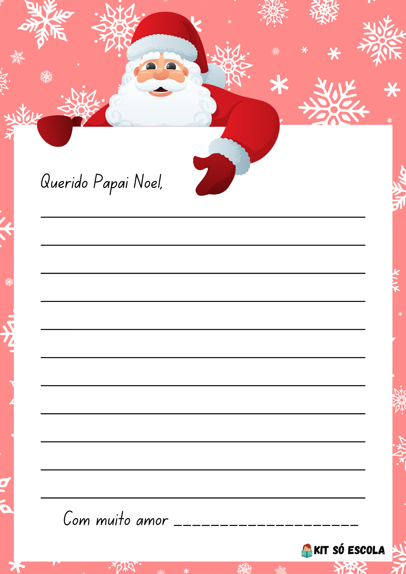 Cartas para o Papai Noel para imprimir — SÓ ESCOLA