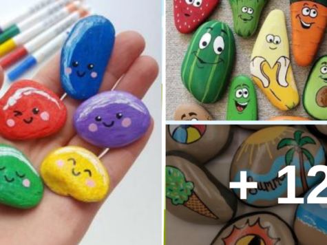 Ideias de artes com pedras para crianças
