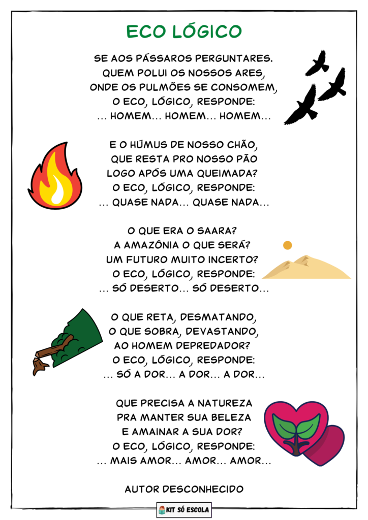 ECO LÓGICO: POEMA MEIO AMBIENTE - SÓ ESCOLA