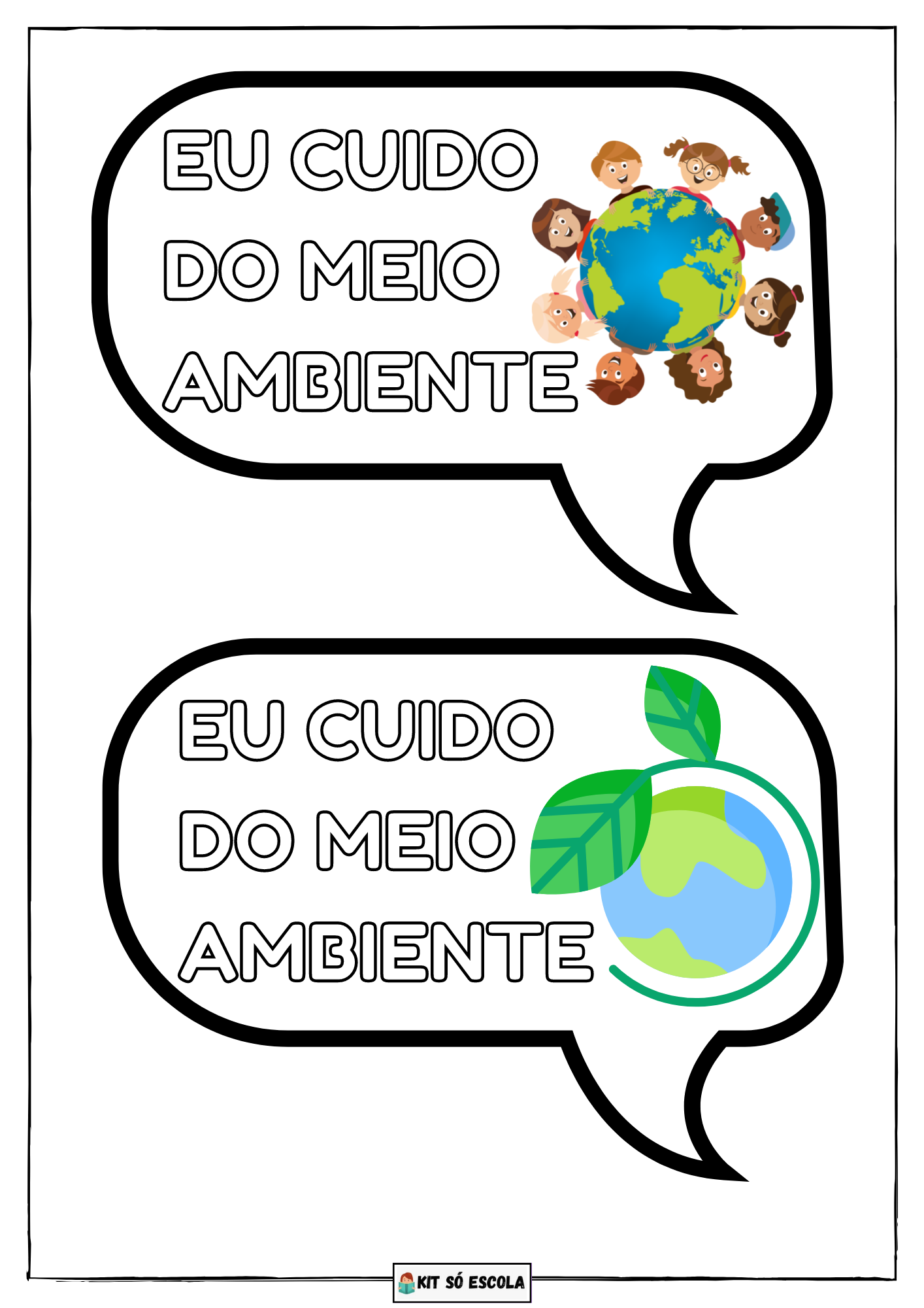 Plaquinhas Meio Ambiente — SÓ ESCOLA