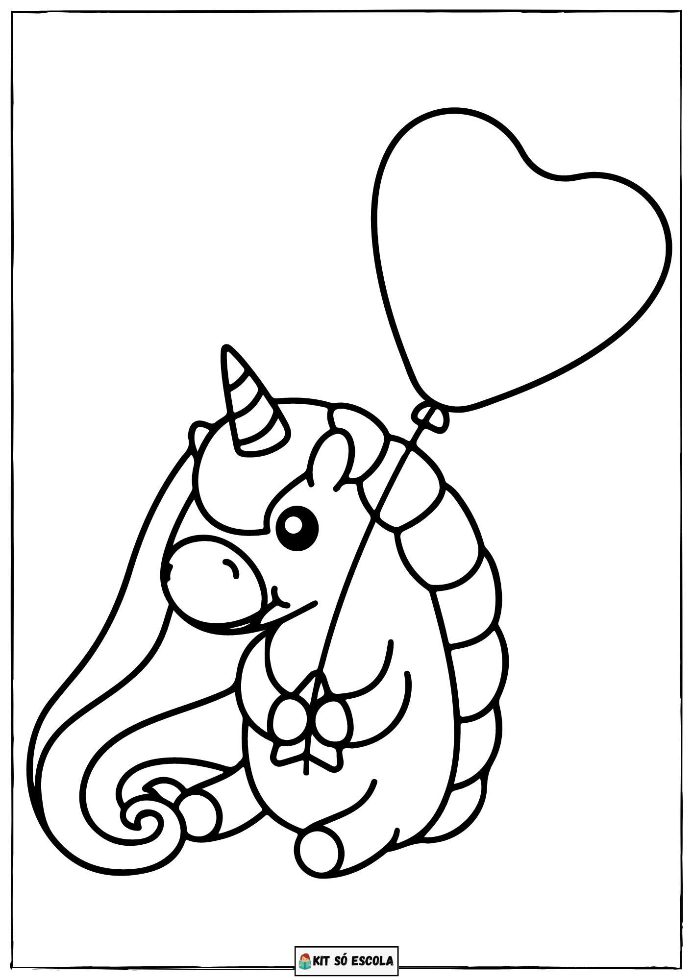 desenho para colorir unicornio - Atividades para a Educação