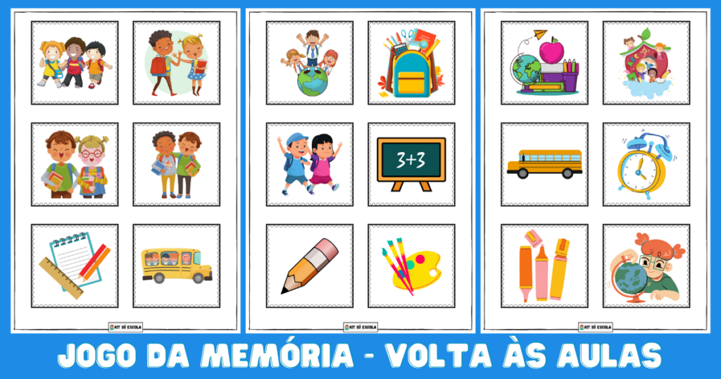 Atividades de Alfabetização - Jogo da memória — SÓ ESCOLA