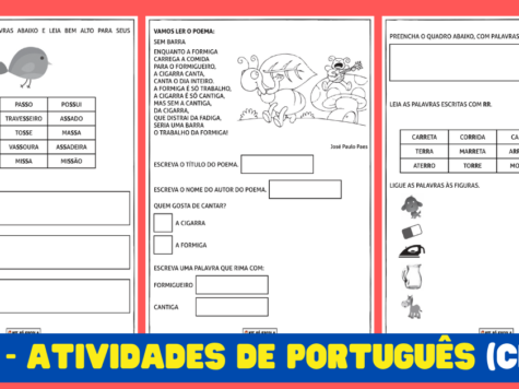 16 Atividades de Português 1 ano