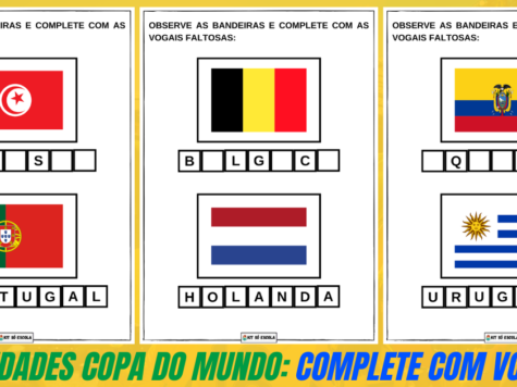 Atividades Copa do Mundo: Complete com Vogais