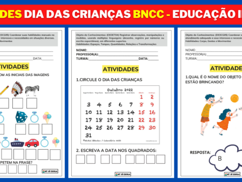 Atividades Dia das Crianças BNCC – Educação Infantil