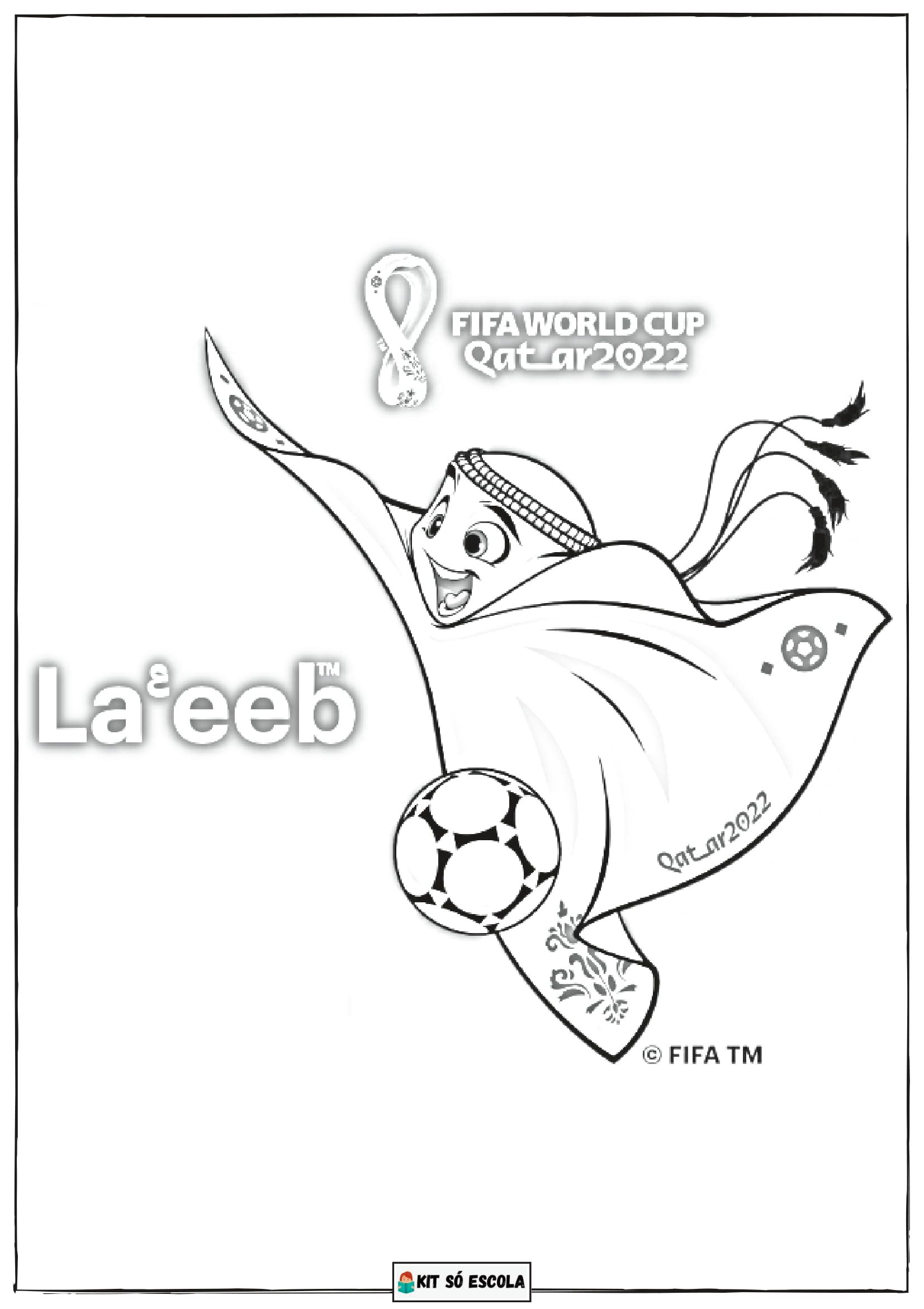 Desenho da Copa do Mundo 2022: como imprimir mascote e taça para colorir