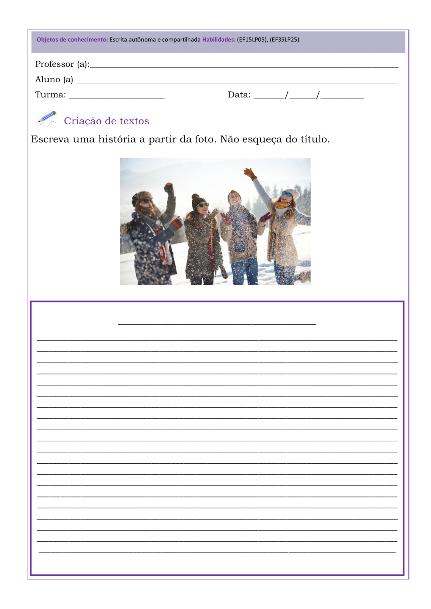 5 Atividades de Produção de Textos 5 ano (BNCC) — SÓ ESCOLA