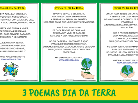 Poemas Dia da Terra para imprimir