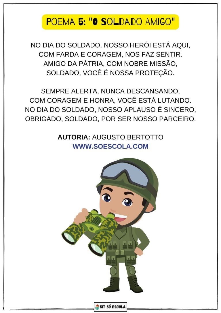 6 Poemas sobre o Dia do Soldado - SÓ ESCOLA