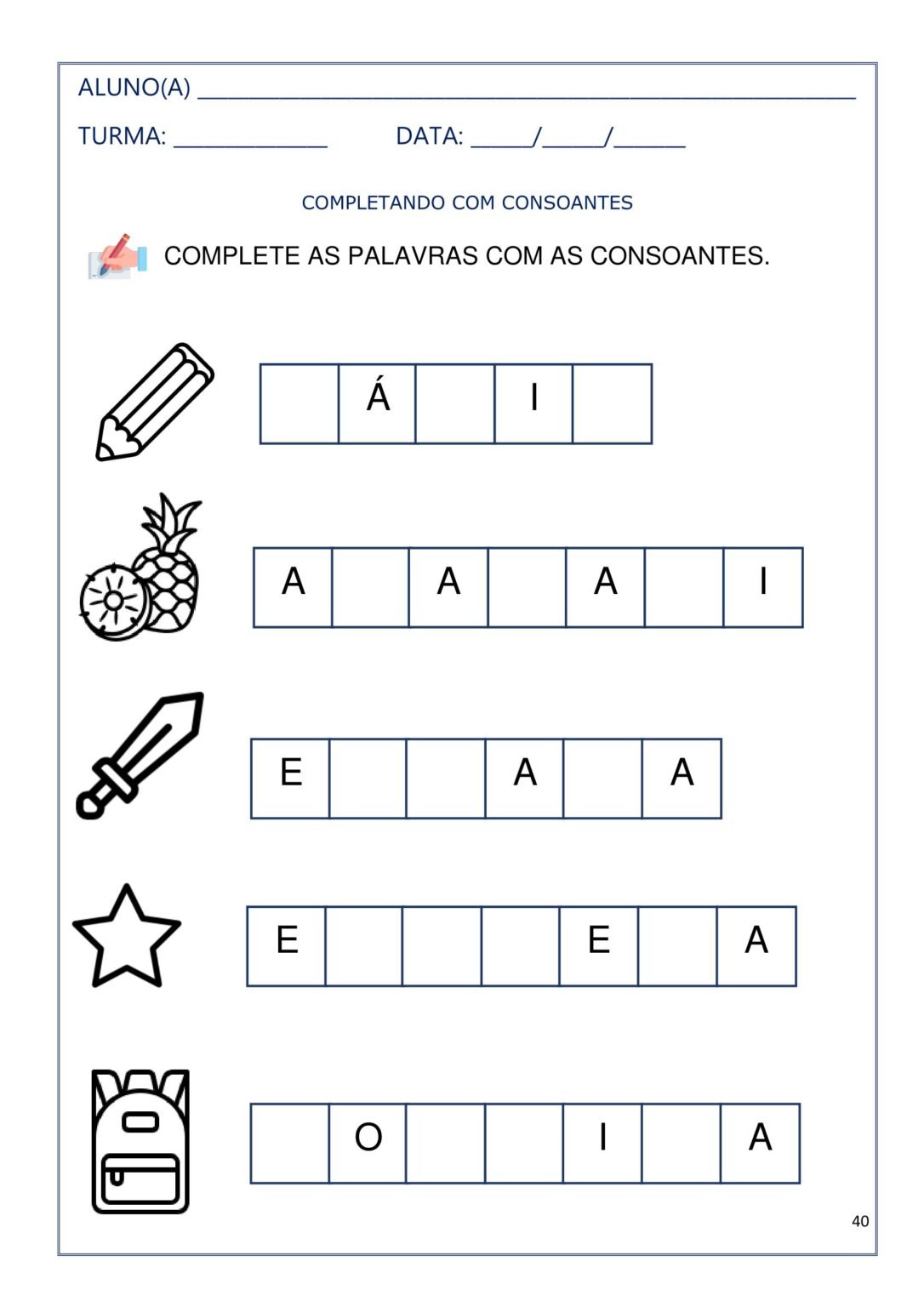 12 Atividades Diagnósticas: Sondagem na Alfabetização - SÓ ESCOLA
