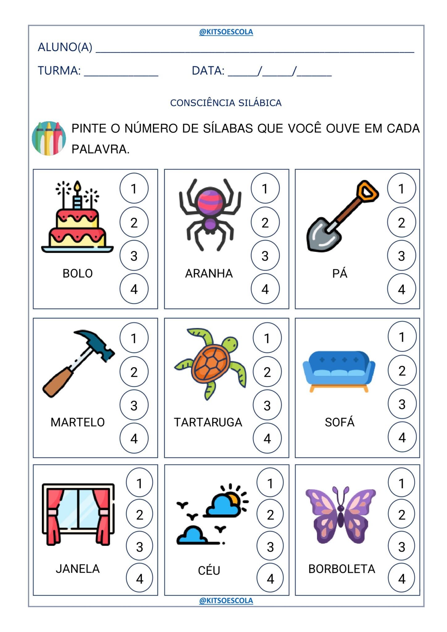 Avaliação Diagnóstica Alfabetização: 15 atividades - SÓ ESCOLA